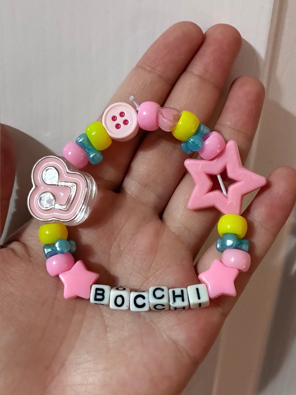 Bocchi the Rock: Bocchi / Hitori Gotoh Inspired Kandi Bracelet
